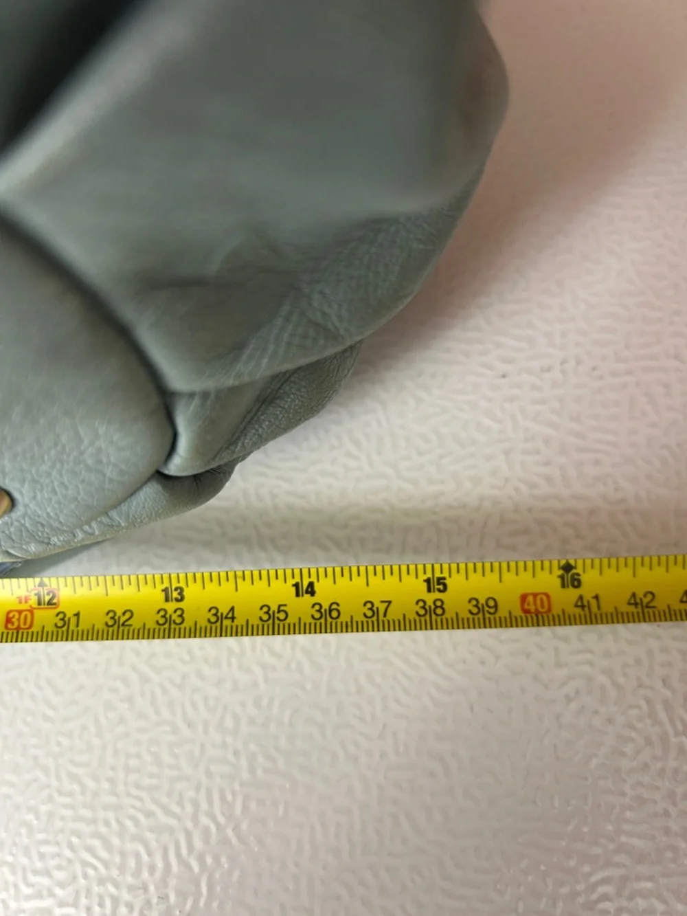 MCM Pale Blue Pebbled Leather Drawstring Hobo Bag - Picture 14 of 15